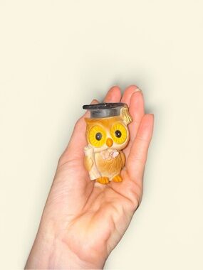 Vintage Lefton grad owl figurine